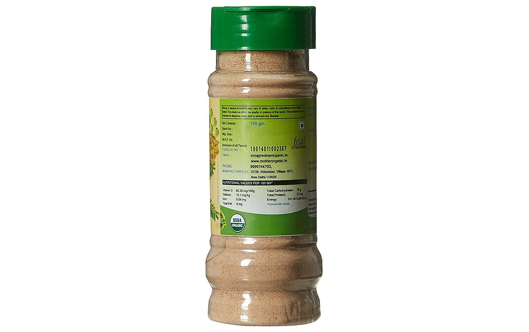 Mother Organic Amla Powder    Bottle  150 grams